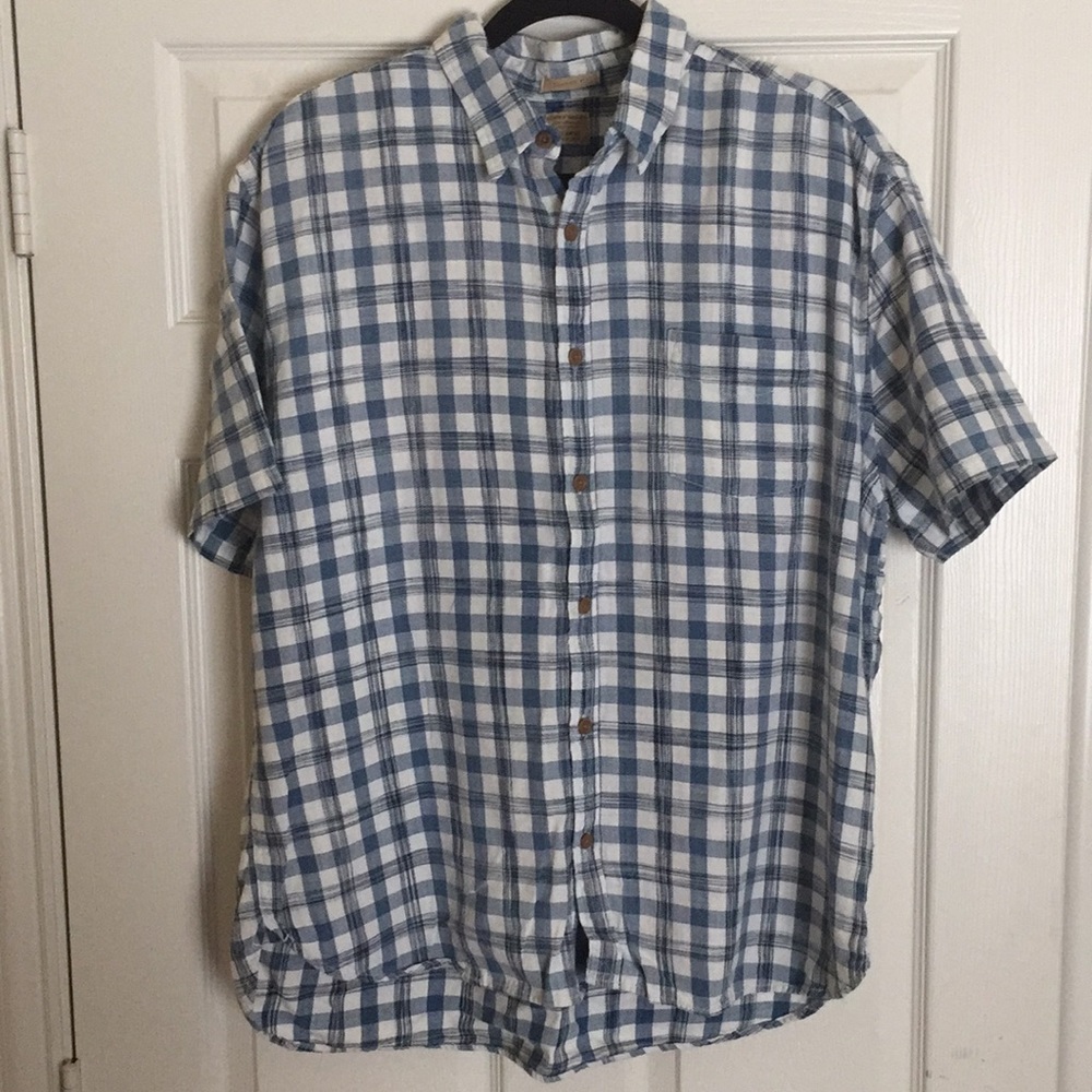 LUCKY BRAND shirt blue/white XL